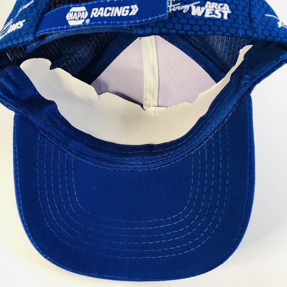 Racing Cap NASCAR NHRA IndyCar Outlaws Arca West Adjustable Hat Blue Team NAPA - Picture 12 of 13